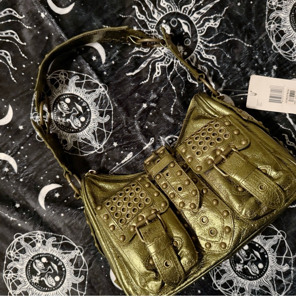 NWT Vintage Y2K Metallic Green Betsey Johnson Bag